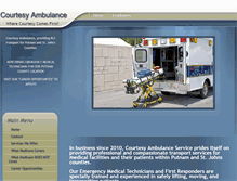 Tablet Screenshot of courtesytransport.net